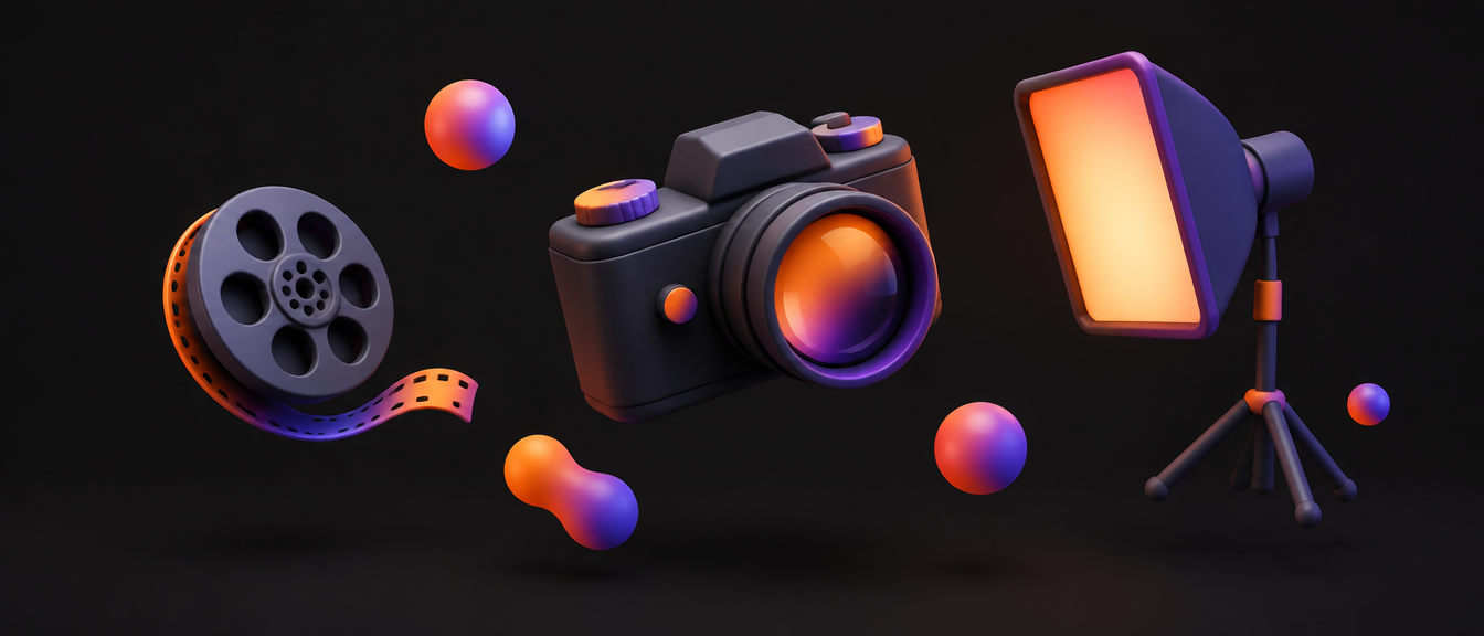 3D illustration representing shoot and production